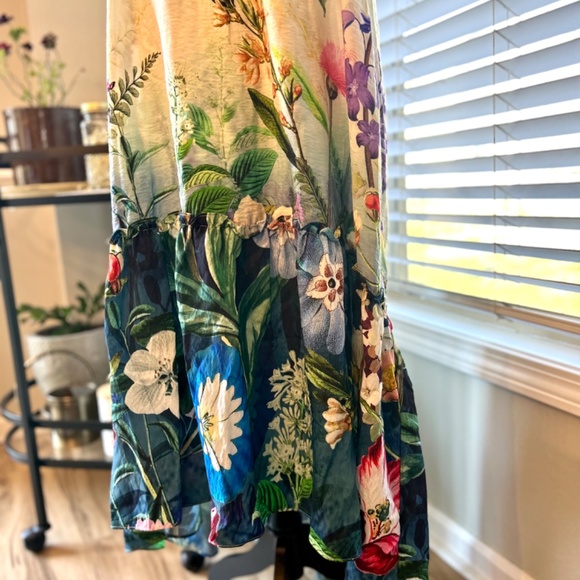 ANTHROPOLOGIE Strapless Maxi Dress, Ivory Floral, NWT! - Picture 11 of 14